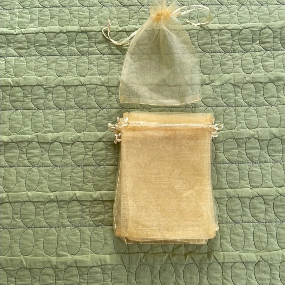 💛NWOT 50 Individual Organza Drawstring Gift or Wedding Bags Excellent Condition
